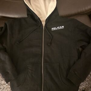 Pelican Brewery Sherpa Lined Hoodie Womems M Black